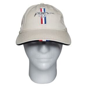 Ford Mustang H3 Sports Gear Men’s Adjustable Beige Strap Baseball Cap Car Racing